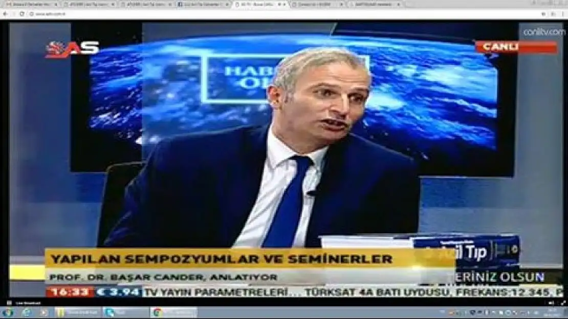 Prof. Dr. Başar CANDER Bursa AS TV de canlı yayın konuğu olacaktır.