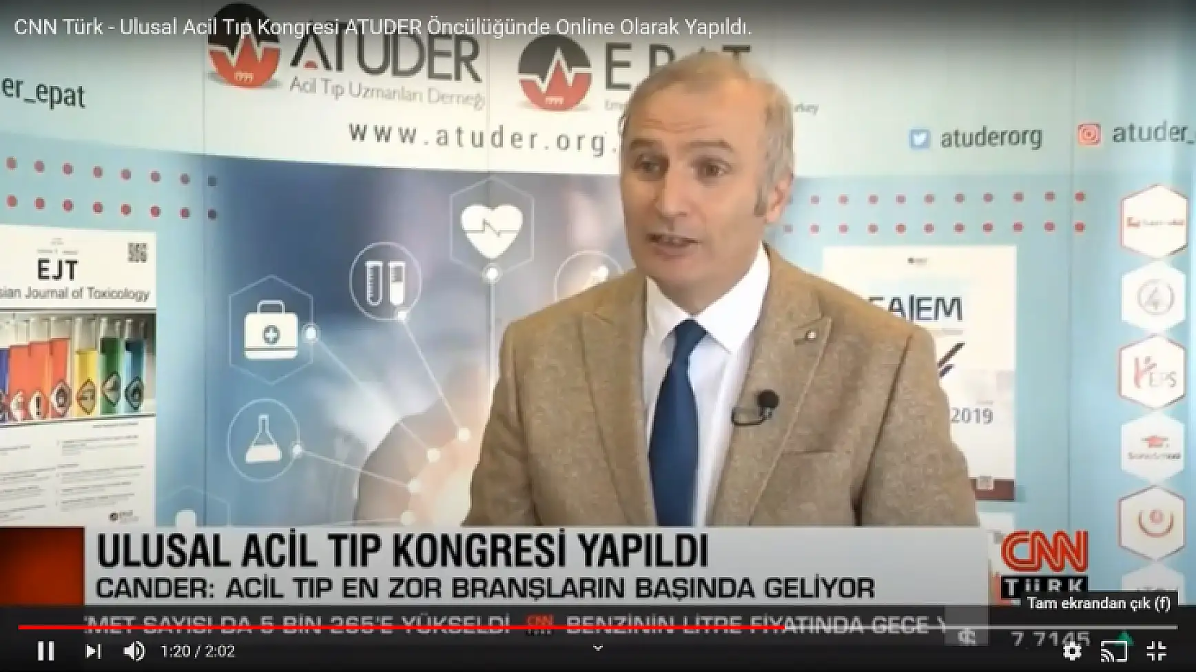 16. Ulusal Acil Tıp Kongremiz CNN Türk'de