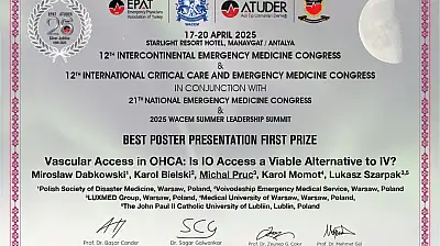 21. Ulusal Acil Tıp Kongresi Poster Bildiri dalında dereceye girenler.