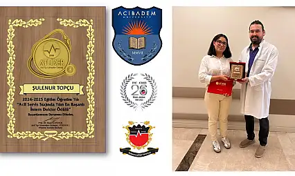 Acıbadem Üniversitesi Tıp Fakültesi 2024 -2025 Eğitim Öğretim Yılı' Acil Servis Stajında Yılın En Başarılı İntern Doktor' Ödülüne Dr. Şulenur TOPÇU layık görüldü.